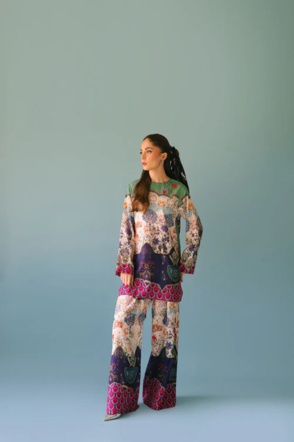 Royal Garden Print Co-Ord Set for Women
