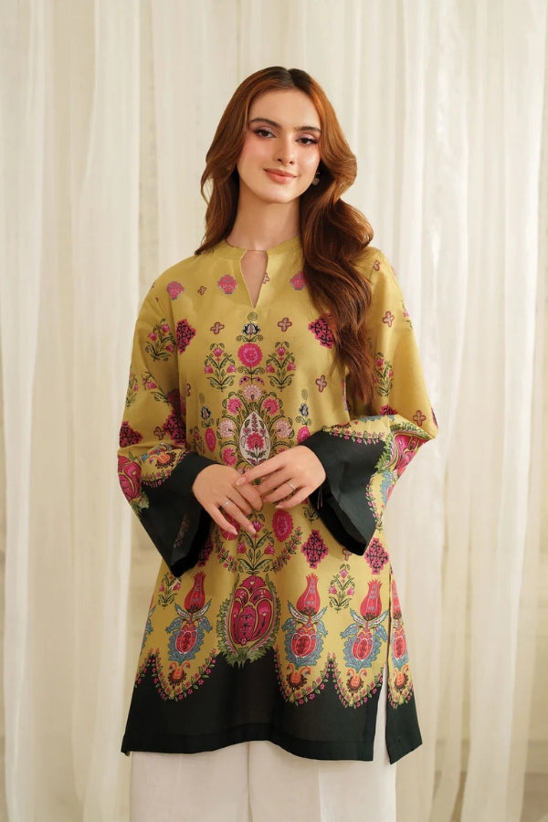 Mustard Floral Printed Co-ord Set for Women