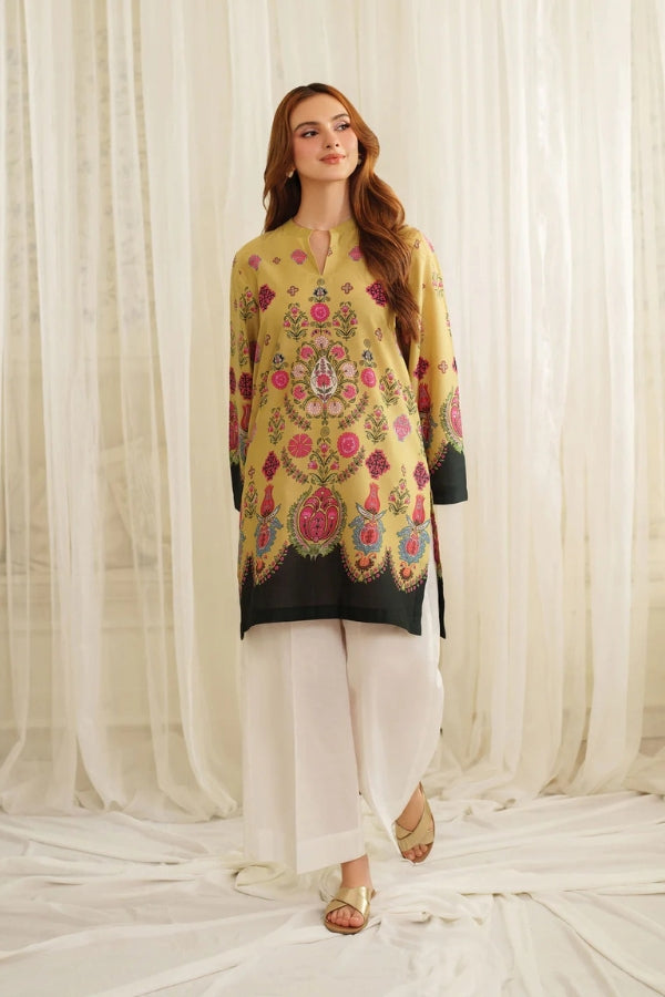 Mustard Floral Printed Co-ord Set for Women