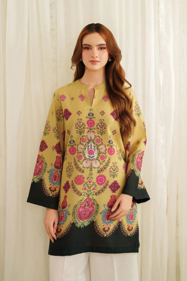 Mustard Floral Printed Co-ord Set for Women