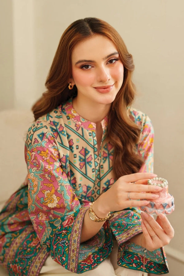 Pastel Multicolor Printed Co-ord Set for Women