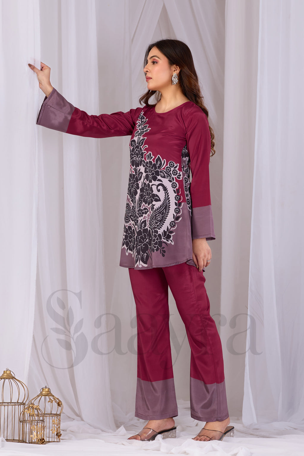 Dark Maroon Corset For Women