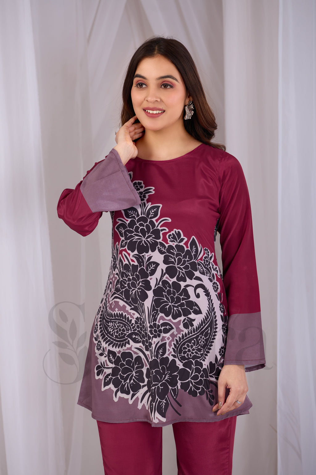 Dark Maroon Corset For Women
