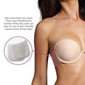 IKIRA Strapless Padded Bra for Women |Push Up Tube Bra with Transparent Silicone Adhesive Back Strap for Off Shoulder, Blouse (Beige and Black) Pack of 1 Free Size