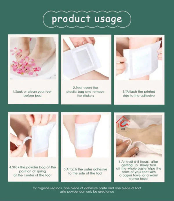 ✨ Gentle Foot Pads – Relaxing Overnight Care (Pack of 10)