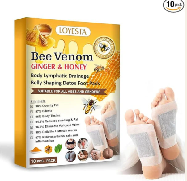 Bee Venom Ginger & Honey Detox Pads BUY 10 GET 10 FREE (Pack of 10)