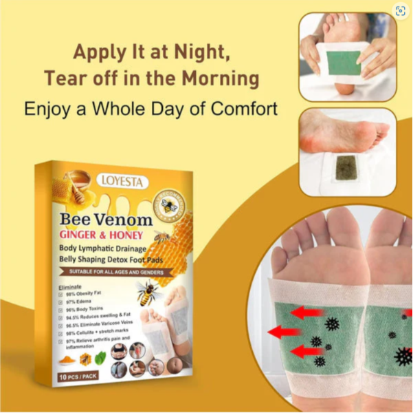 Bee Venom Ginger & Honey Detox Pads BUY 10 GET 10 FREE (Pack of 10)