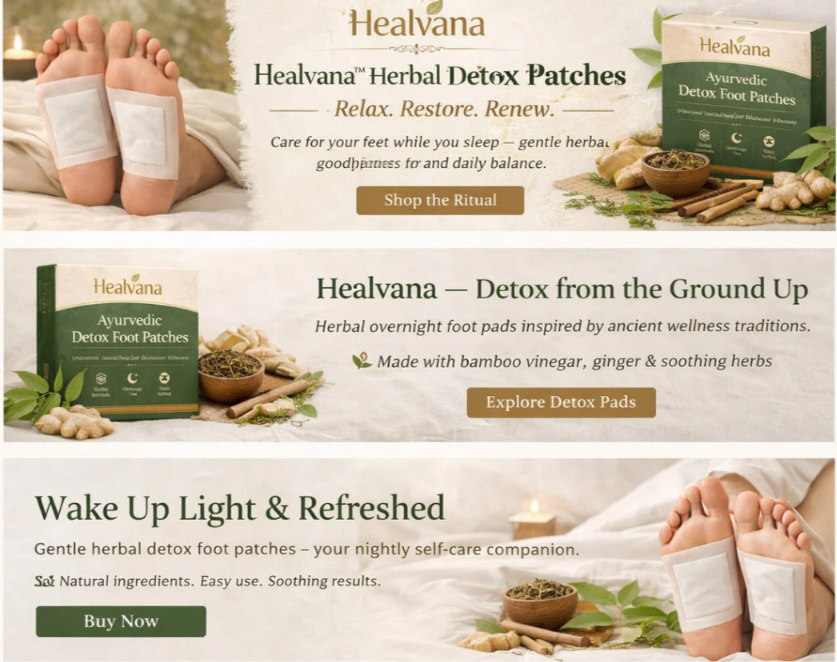 Healthvana Authentic Detox Patches ( Pack of 10)@399