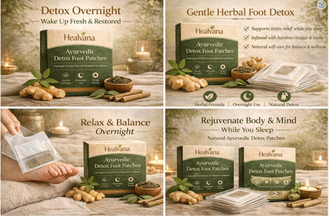 Healthvana Authentic Detox Patches ( Pack of 10)@399