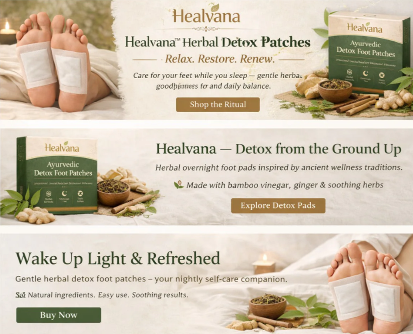 Healthvana Authentic Detox Patches ( Pack of 10)@399