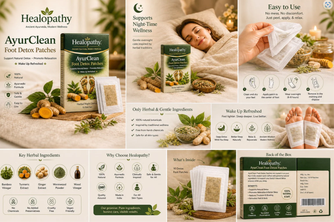 Helopathy Ayurclean foot Detox patches