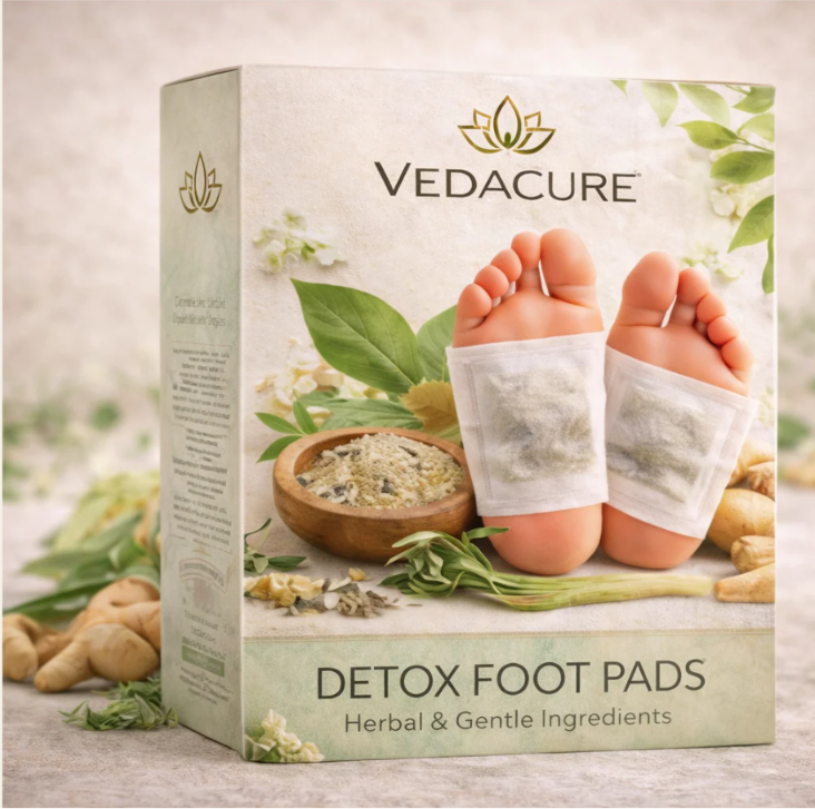 Vedacure Ayurvedic 100% Herbal & Gentle Ingredient Foot Patches (Pack of 10)