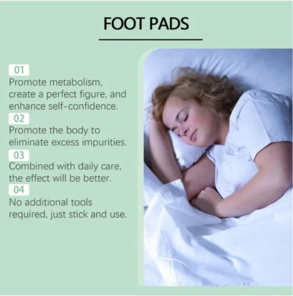 Foot patch Herbal And Gentle Ingredient (10 Pieces) Detox Foot Pads Natural Ingredients for Sleep Aid Pain Relief Toxin Removal with Bamboo Vinegar and Acupoint Micro-Massage Technology