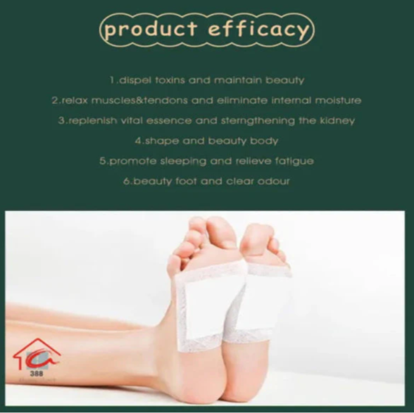 Foot patch Herbal And Gentle Ingredient (10 Pieces) Detox Foot Pads Natural Ingredients for Sleep Aid Pain Relief Toxin Removal with Bamboo Vinegar and Acupoint Micro-Massage Technology