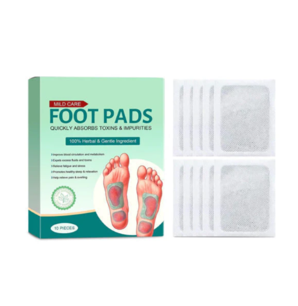Foot patch Herbal And Gentle Ingredient (10 Pieces) Detox Foot Pads Natural Ingredients for Sleep Aid Pain Relief Toxin Removal with Bamboo Vinegar and Acupoint Micro-Massage Technology