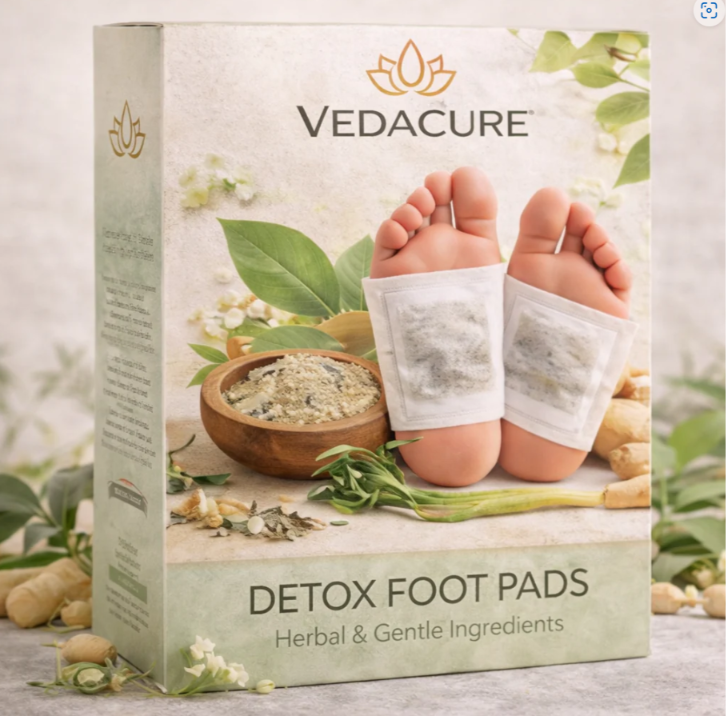 Vedacure Ayurvedic 100% Herbal & Gentle Ingredient Foot Patches (Pack of 10)