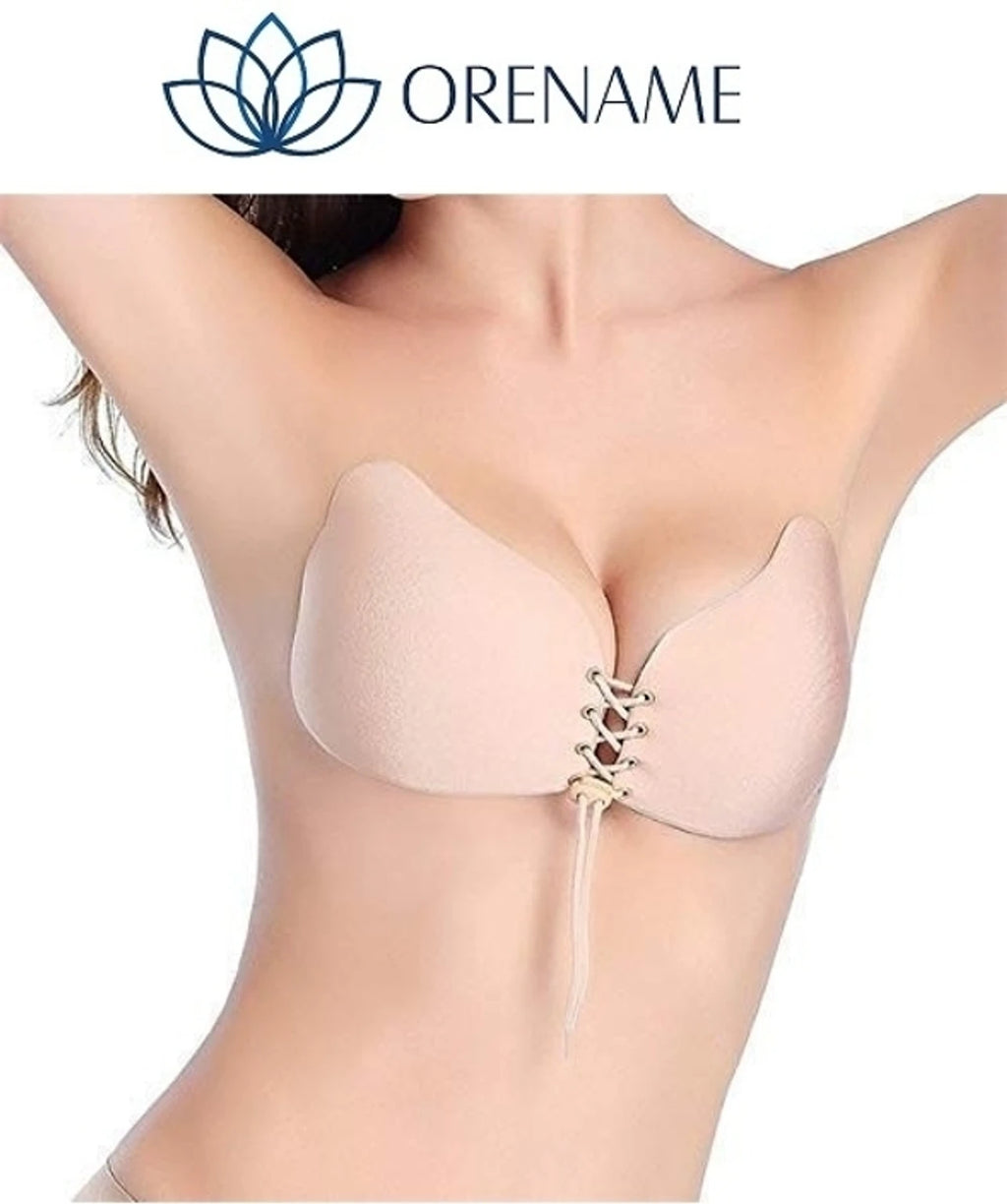 Women Stick-on Heavily Padded Bra (Beige Free Size