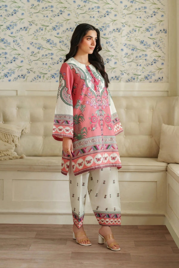 Pink Floral Printed Co-ord Set for Women