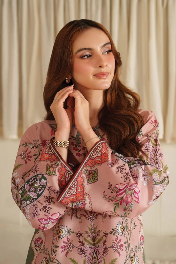 Trendy Pink Floral Co-ord Set for Women – Casual & Festive Look